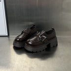Damen Chunky Loafers mit dekorativem Schnallenverschluss R&B