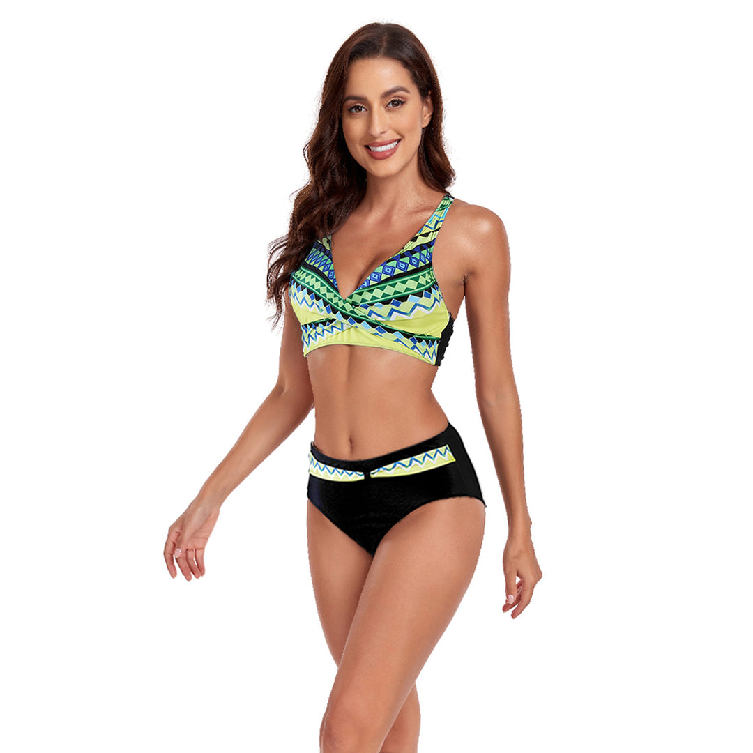 Damen Sportliches Bikini-Set mit trendigem Schnitt und modernem Grafikdesign R&B