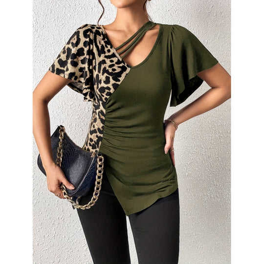Damen Trendiges Oberteil mit asymmetrischem Design und raffinierten Cut-Outs R&B