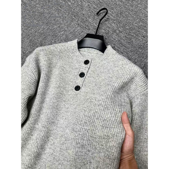 Damen Feinstrickpullover mit Knopfdetails R&B