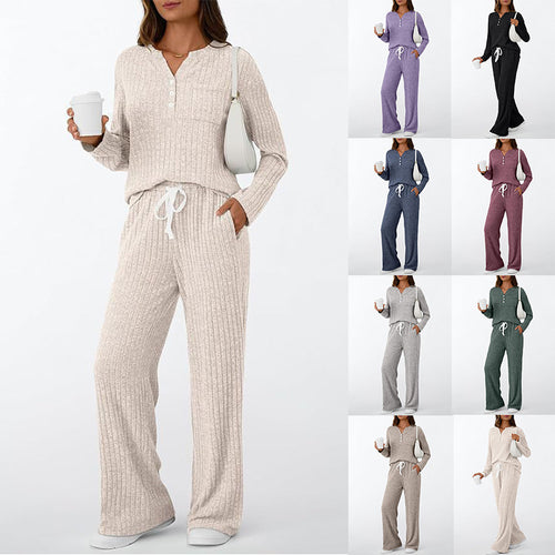 Damen Komfortabler Strickanzug mit lässigem Schnitt R&B