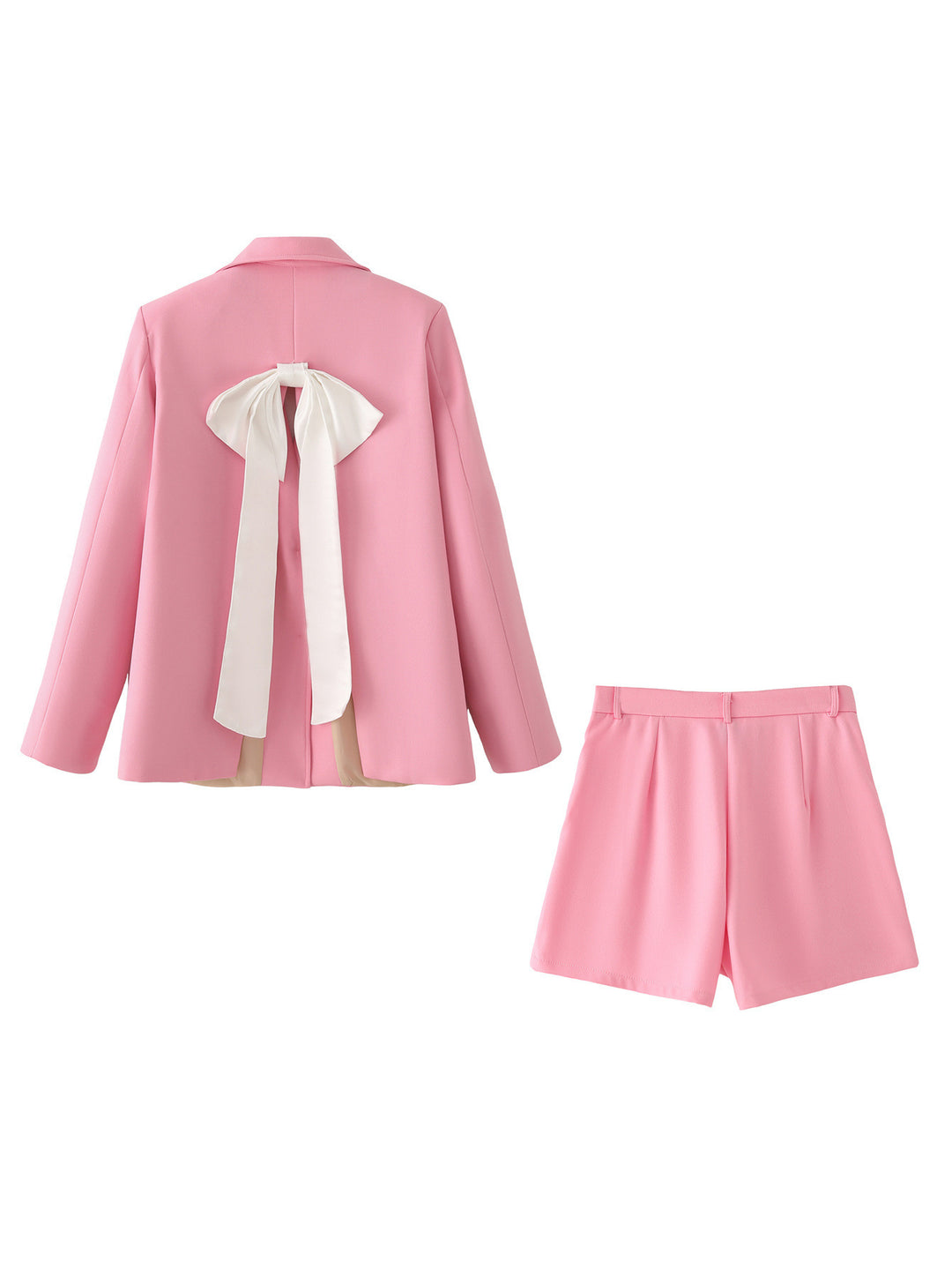 Damen Blazer-Short-Set mit eleganter Schnittführung und praktischen Taschen R&B
