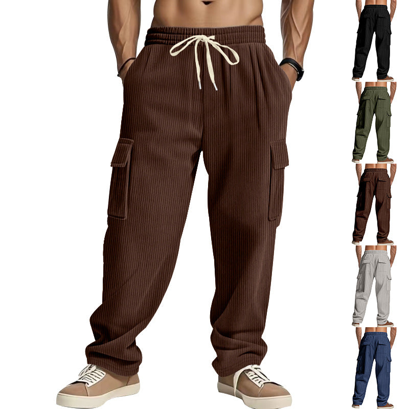 Herren Cargo-Hose mit gestreiftem Design und praktischen Seitentaschen R&B