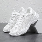 Damen Trendige Sneakers mit atmungsaktivem Obermaterial und eleganter Struktur