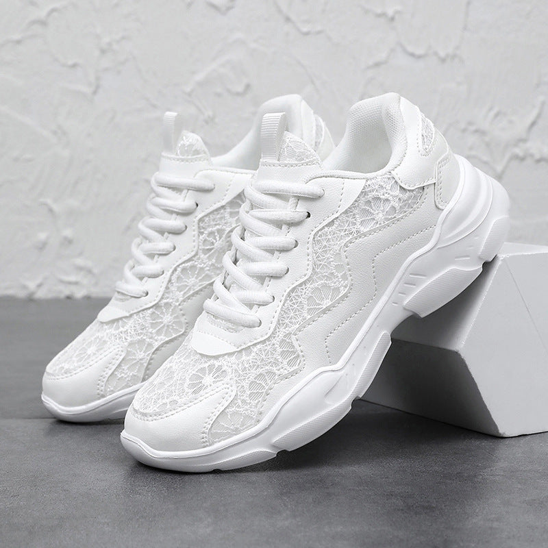 Damen Trendige Sneakers mit atmungsaktivem Obermaterial und eleganter Struktur