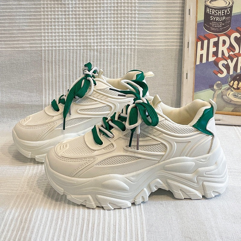 Damen Chunky Sneakers mit atmungsaktiver Mesh-Oberfläche und rutschfester Sohle
