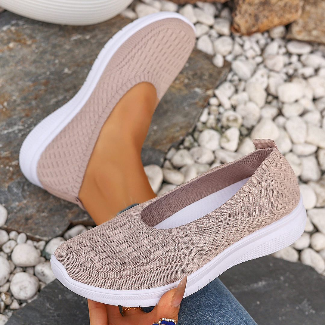 Damen Bequeme Freizeitschuhe mit elastischer Strickoberfläche R&B
