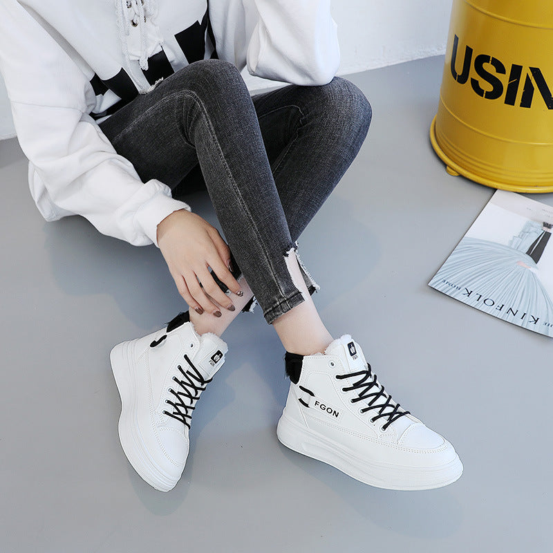 Damen Hohe Sneakers mit kuscheligem Innenfutter und sportivem Design R&B