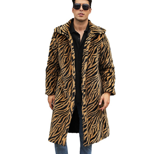 Herren Trendiger Tiermuster-Mantel R&B