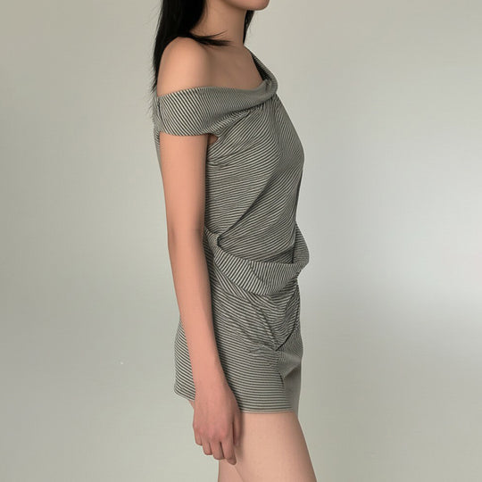 Damen asymmetrisches Oberteil mit vielseitigem Design R&B