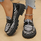 Damen Trendige Mokassin-Schuhe mit auffälligem ZR&Bra-Druck und komfortabler Sohle R&B