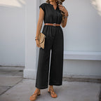 Damen Jumpsuit mit weichem Material und tailliertem Schnitt R&B
