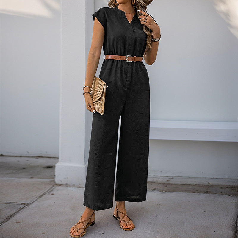 Damen Jumpsuit mit weichem Material und tailliertem Schnitt R&B