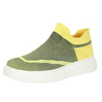 Damen Atmungsaktive Slip-On Sneakers mit elastischem Strickdesign R&B