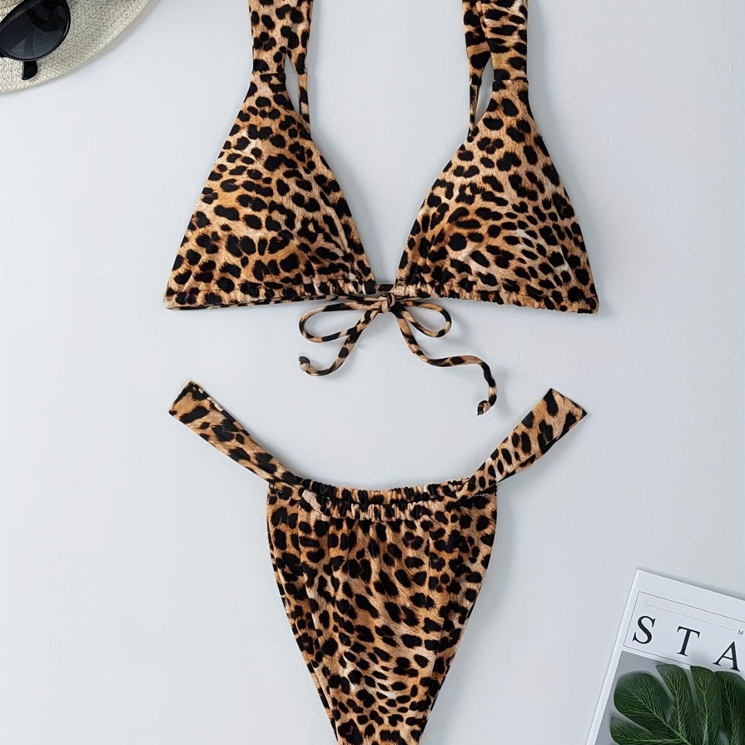 Damen Triangel-Bikini mit raffiniertem Animal-Print R&B