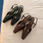 Damen Slingback-Pumps mit elegantem Riemchen und spitzer Zehenform R&B