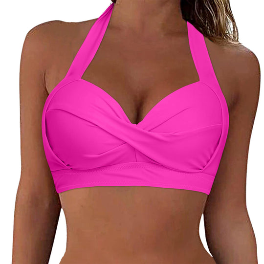 Damen Sportliches Bikinioberteil mit tiefem Ausschnitt und Halter-Design R&B