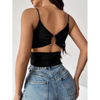 Damen Figurbetontes Spaghetti-Top mit leichtem Stretch R&B