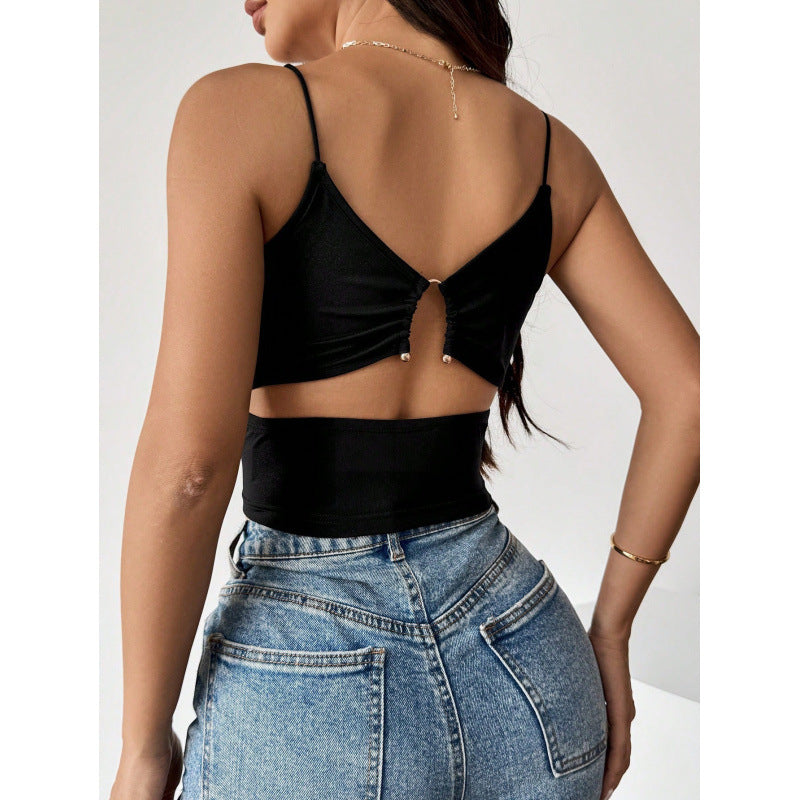 Damen Figurbetontes Spaghetti-Top mit leichtem Stretch R&B