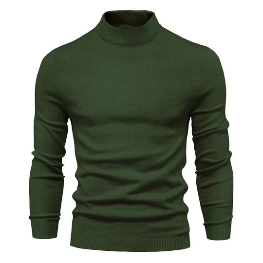 Herren stilvoller Rollkragenpullover aus weicher Merinowolle R&B