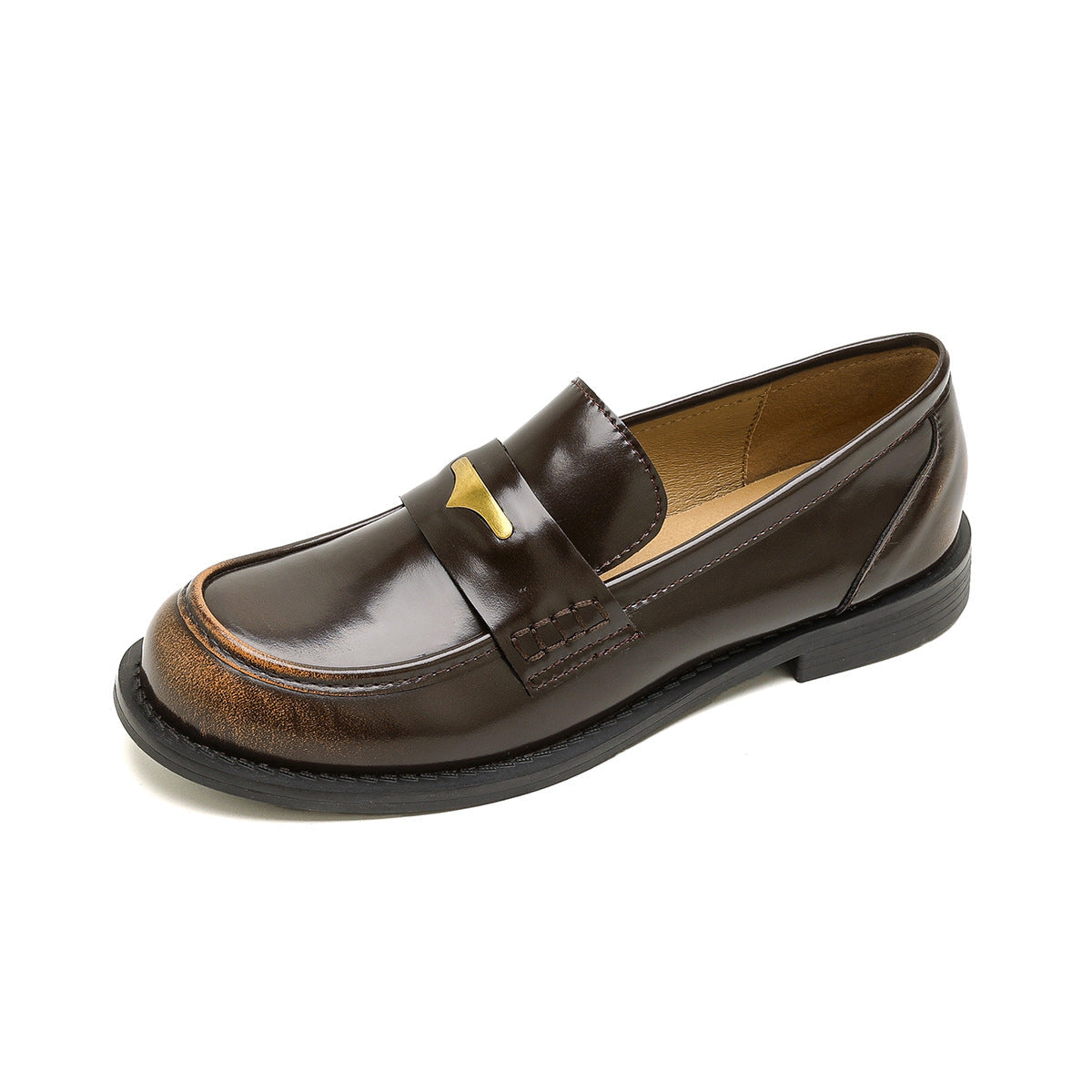 Damen Mokassins mit elegantem Goldakzent