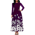 Damen Maxikleid mit floralen Mustern und praktischen Taschen