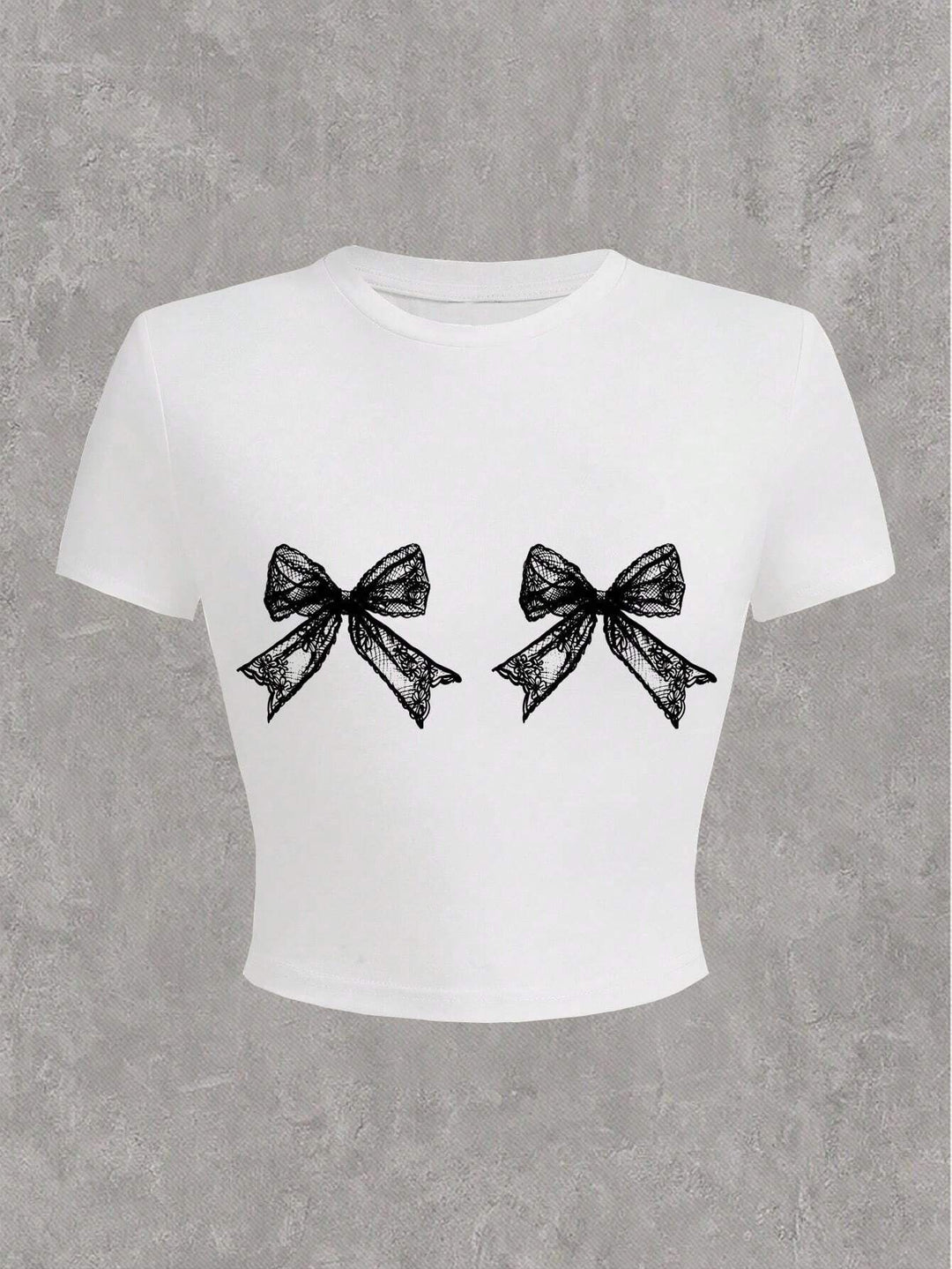 Damen Crop-Top mit floralem Grafikdruck und figurbetontem Schnitt R&B