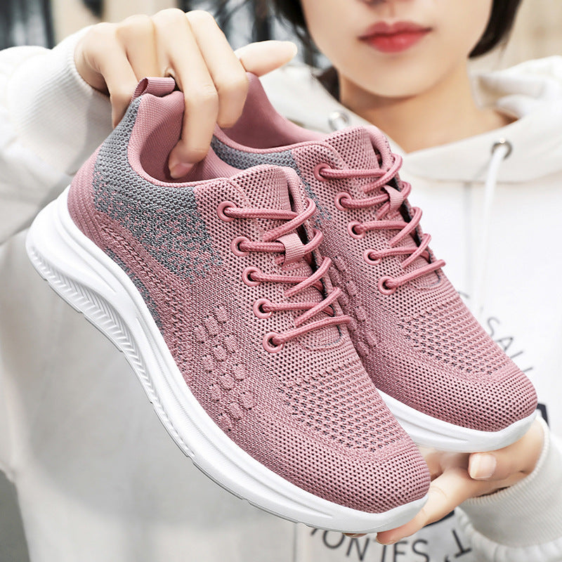 Damen Sportliche Sneakers mit atmungsaktivem Mesh-Obermaterial und dämpfender Sohle R&B