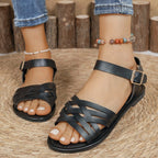 Damen geschlossene Riemen-Sandalen R&B