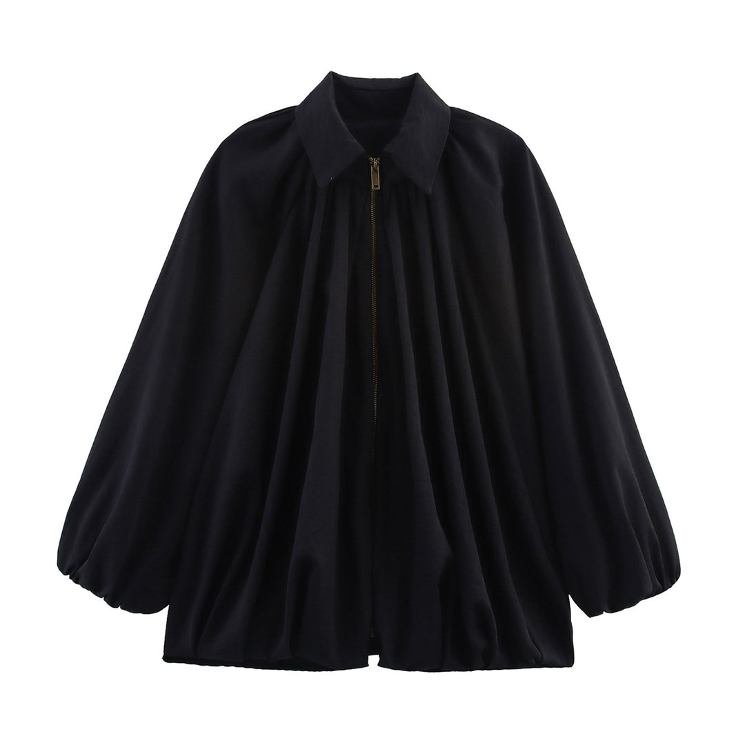 Damen leichtes Oversized-Blusenshirt mit Rüschendesign R&B