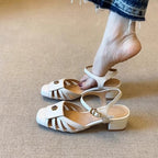 Damen Stylish Komfort-Sandalen mit eleganter Applikation R&B