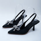 Damen Slingback Pumps mit funkelndem Schleifen-Detail R&B