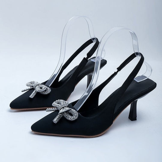 Damen Slingback Pumps mit funkelndem Schleifen-Detail R&B