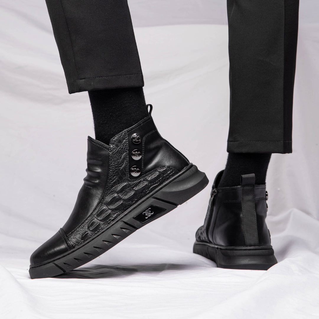 Damen Modische Stiefeletten mit Reißverschluss und Details R&B
