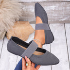 Damen Komfortable Ballerinas mit elastischem Riemen R&B