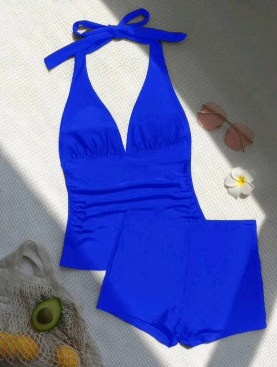Damen Hochgeschnittener Tankini mit flexiblem Oberteil R&B