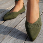 Damen Ballerinas mit kreativem Hahnentrittmuster und flexiblem Fußbett R&B