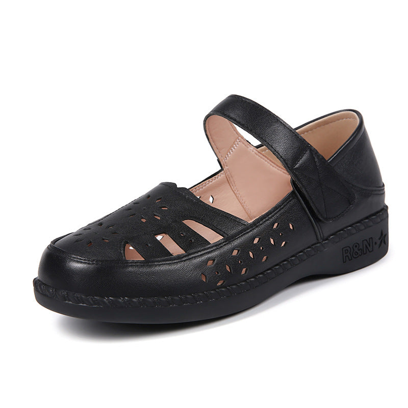 Damen Komfortable Riemchensandalen mit atmungsaktiver Oberflächenstruktur und modischem Design R&B