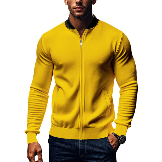 Herren Sportliche Bomberjacke mit hochschließendem Kragen R&B