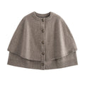 Damen Wolle Umhangjacke R&B