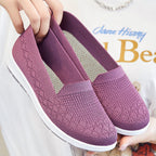 Damen Bequeme Slip-On Sneakers mit atmungsaktivem Strickdesign R&B