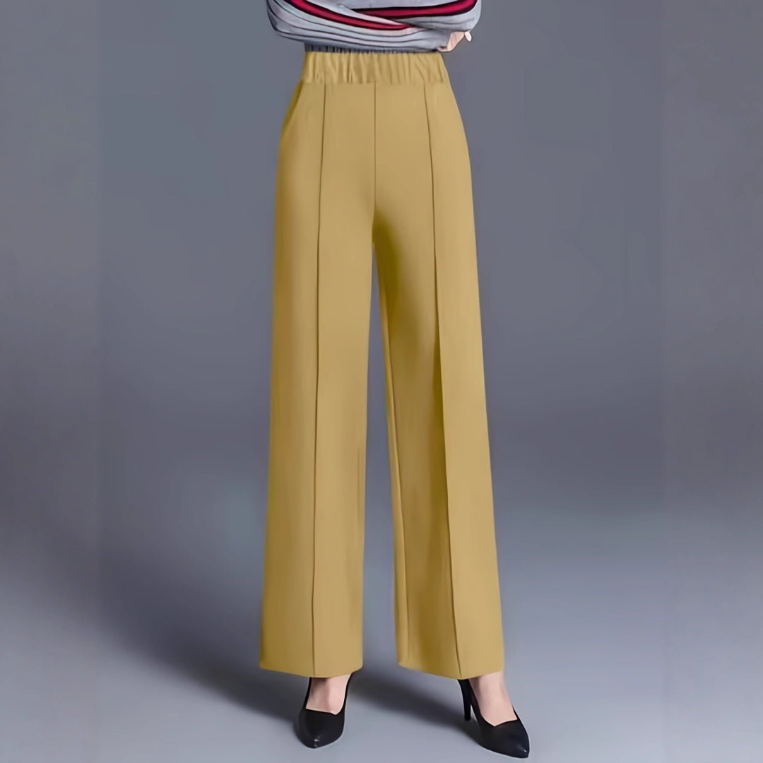 Damen Weite Hochbund-Hose mit eleganten Bügelfalten R&B