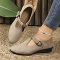 Damen Komfortable Ballerinas mit verstellbarem Riemen R&B
