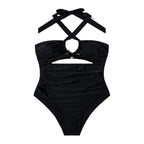 Damen Eleganter Einteiler Badeanzug mit Cut-Out-Details