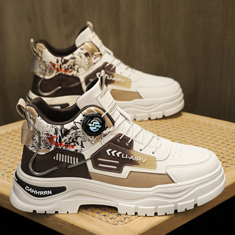 Herren High-Top Sneakers mit innovativem Schnürsystem und stoßdämpfender Sohle R&B