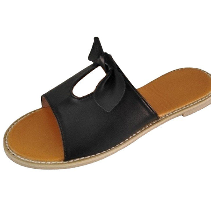 Damen Elegante und bequeme Riemchen-Sandalen mit dekorativem Schleifchen R&B