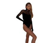 Damenbody mit transparenten Ärmeln und schickem Bustier-Design R&B
