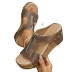 Damen Wedge-Sandaletten mit stilvollem Riemendesign R&B