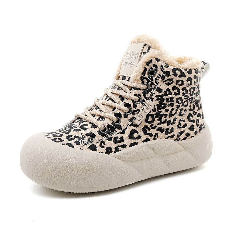 Damen modische High-Top Sneakers mit kuscheligem Innenfutter R&B