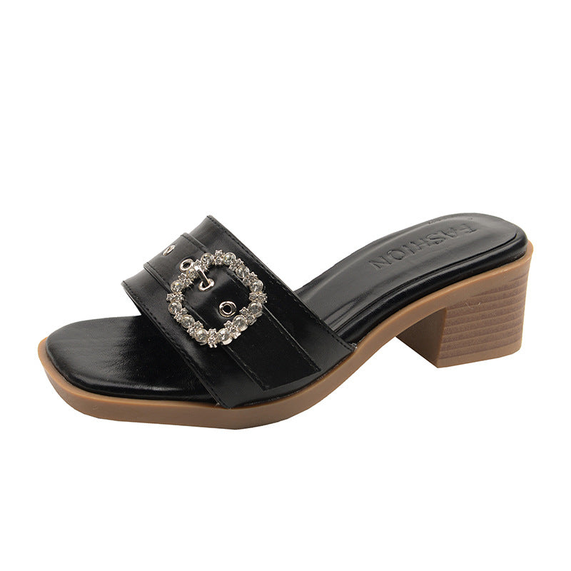 Damen Stilvolle Riemchen-Sandaletten mit elegantem Schmuckdetail R&B